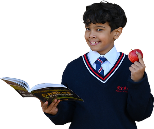 Kid Holding An Apple