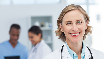 Female doctor in color