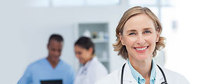 Female doctor in color