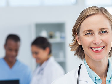 Female doctor in color