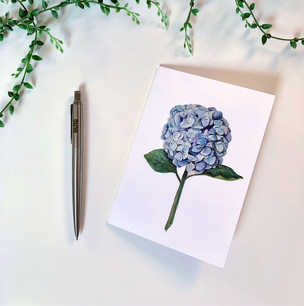 Hydrangea Flower Greeting Card