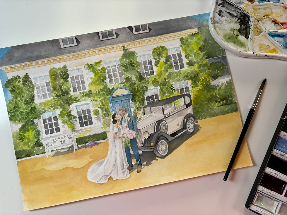 Thumbnail: Custom House or Venue Portrait Painting Commission