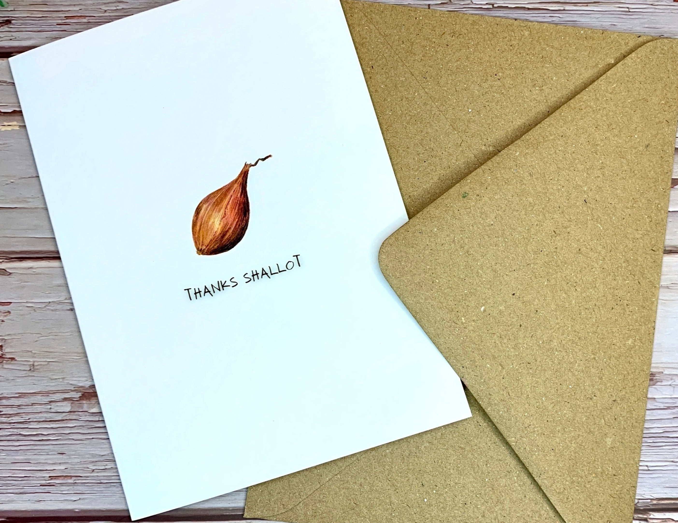 Thanks Shallot Greeting Card