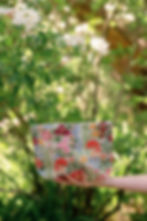 Thumbnail: Organic Cotton Zipper Pouch - Forest Flora