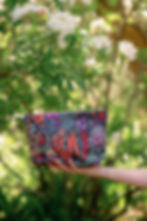 Thumbnail: Organic Cotton Zipper Pouch - Midnight Veggie