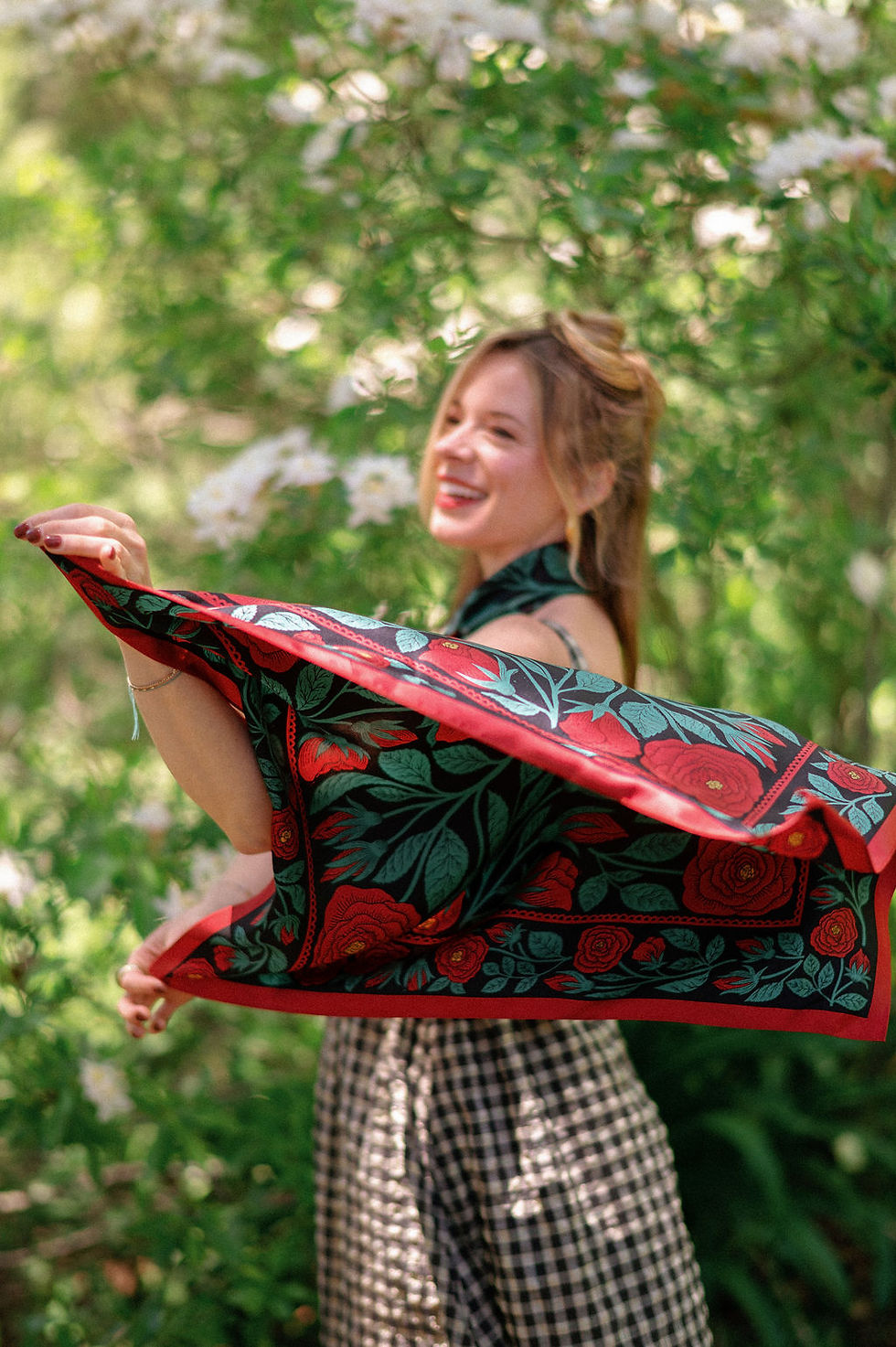 Thumbnail: 100% Silk Scarf - Rose