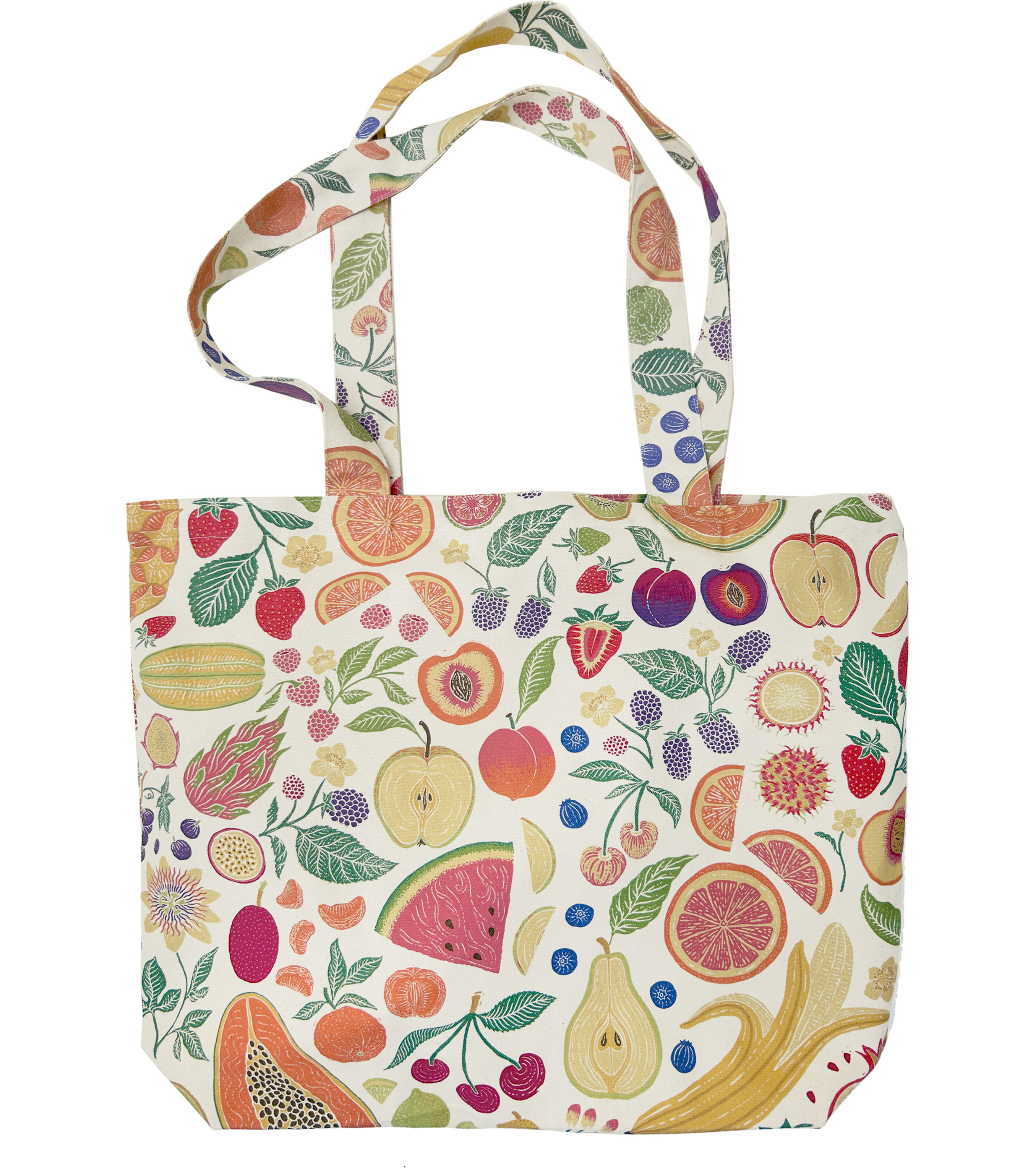 Big Organic Cotton Tote - Fruit Basket