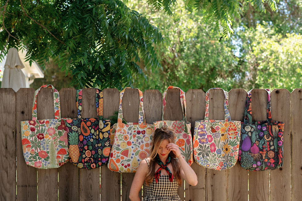 Thumbnail: Big Organic Cotton Tote - Fruit Basket