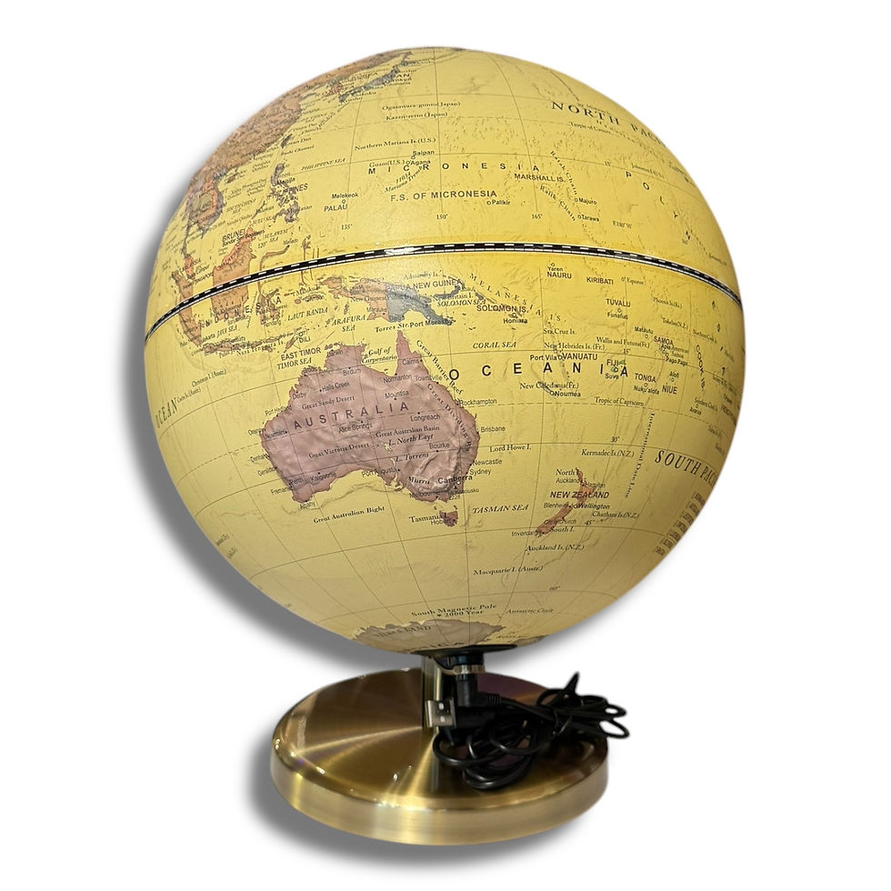 Miniatura: Globo Terráqueo 40 cm altura base metal luz 32 cm diámetro ref 0896 