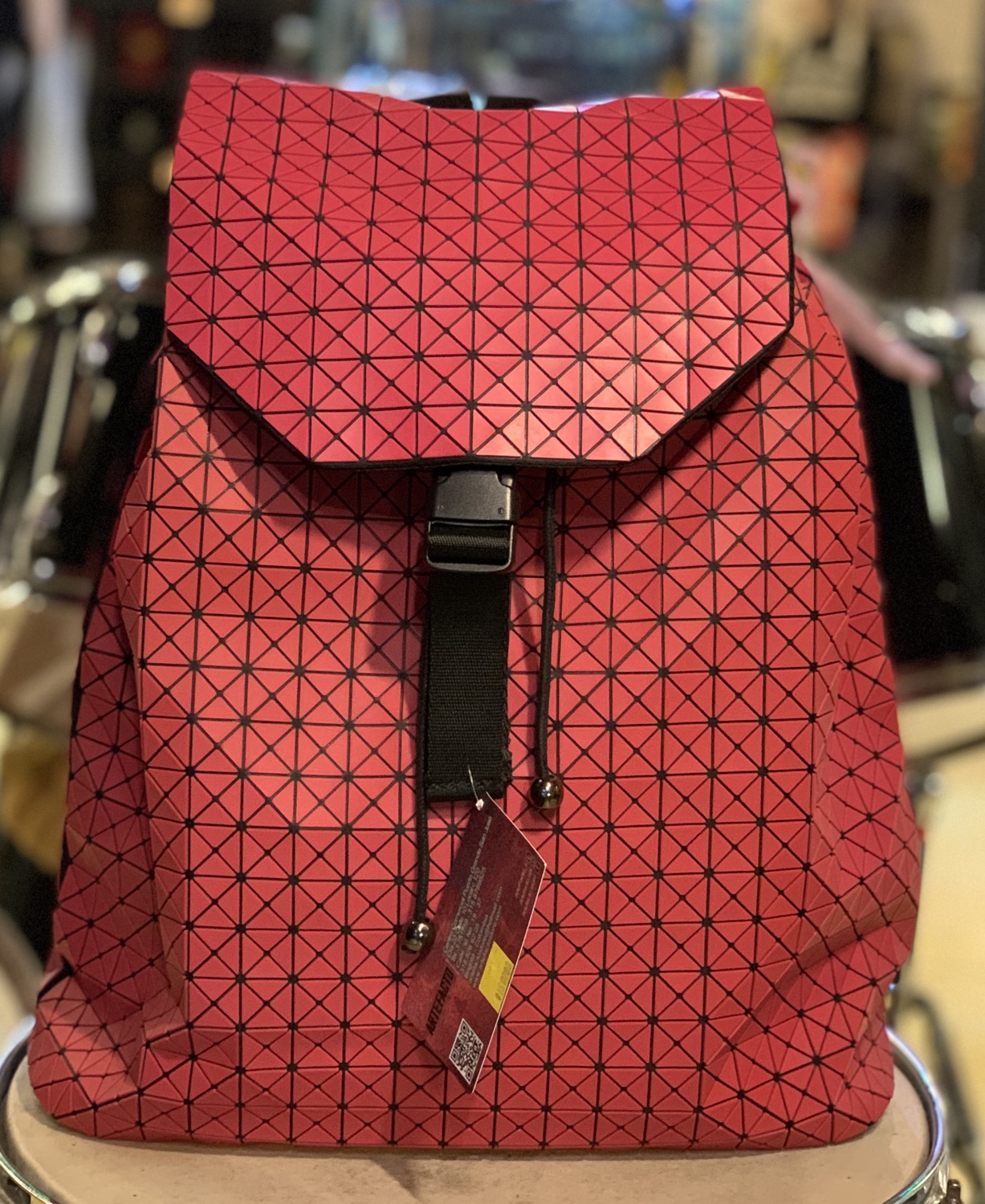 Miniatura: Morral origami rosado