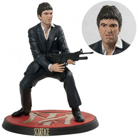 Figura Tony Montana Scarface Disparando 18 cm