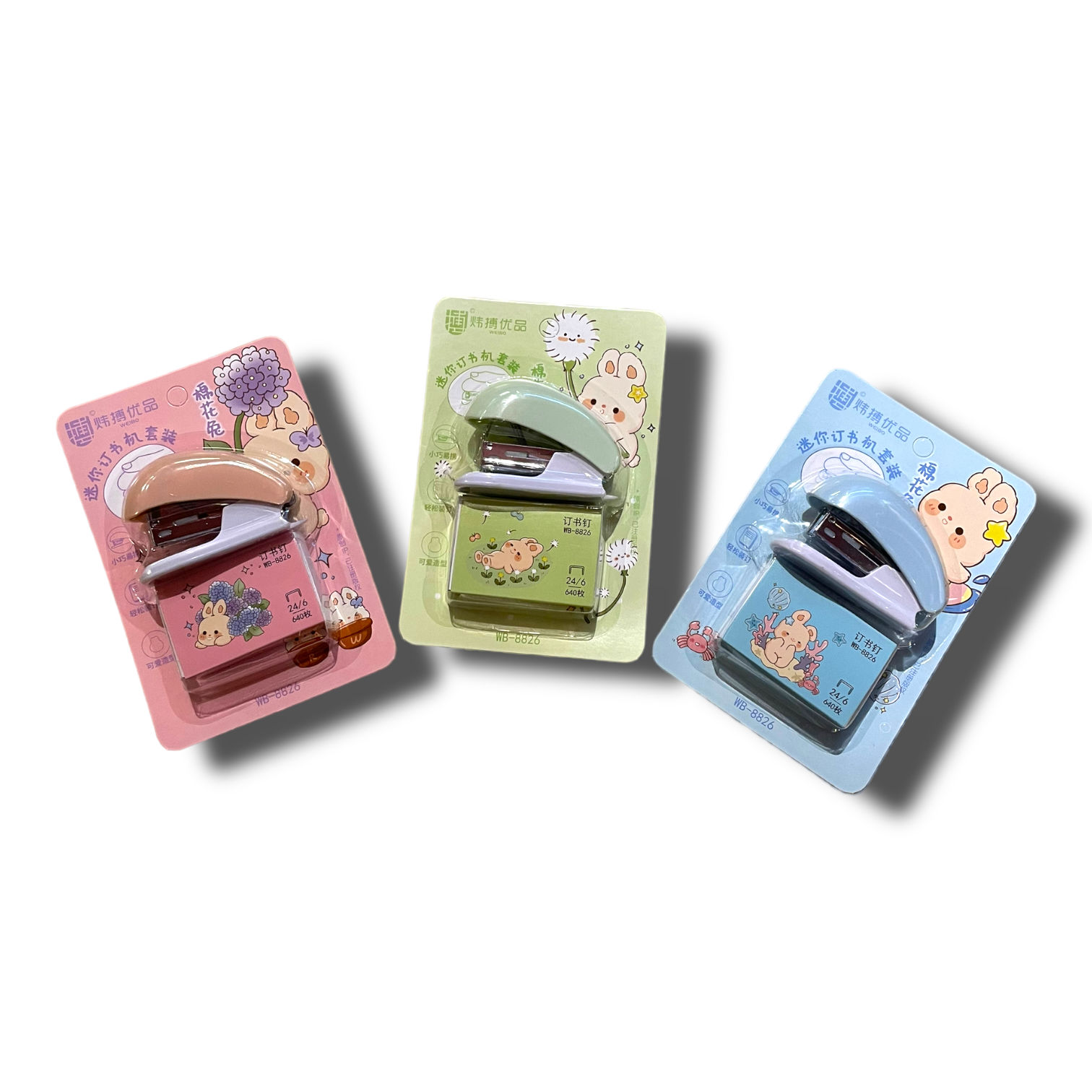 Set de mini cosedora con ganchos  