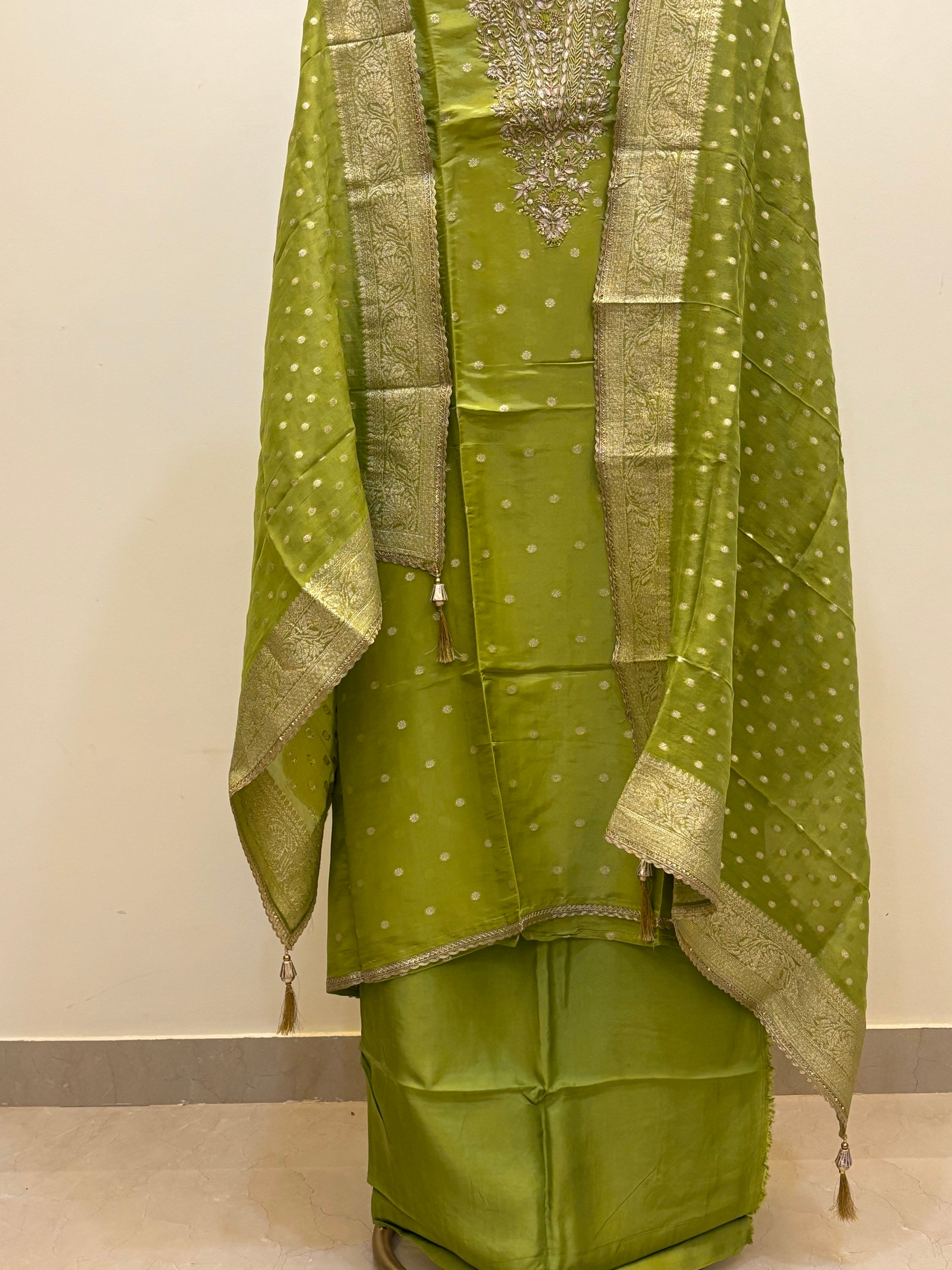 Jaipuri Embroidered Suits | Jaipuri Embroidered Suits - Green Colour Jaipuri ...