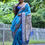 Thumbnail: Firoji madhubani printed soft tussar silk saree