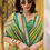 Thumbnail: Parrot green soft tissue paithani silk saree with zari weaving work