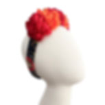 Dia De Los Muertos 5 Flower Headband | 2 Sizes | Red and Orange Flower Crown | Statement headpiece | Floral | Day of the Dead