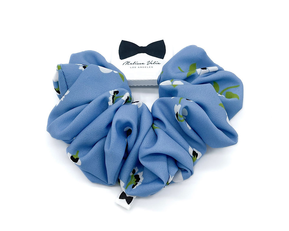 Thumbnail: Blue Flower Scrunchies | 2 Sizes