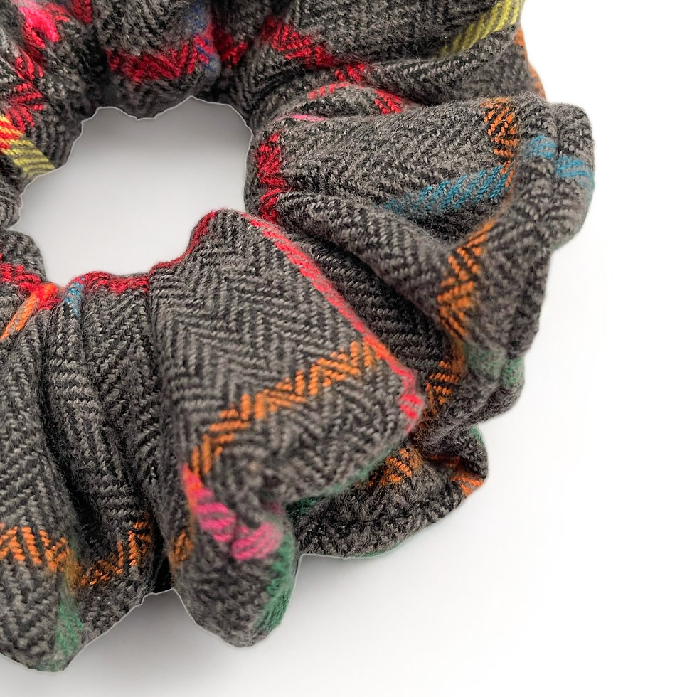 Thumbnail: Herringbone Plaid Scrunchie | 2 Sizes