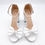 Thumbnail: White Satin Bow Shoe Clips | Bridal