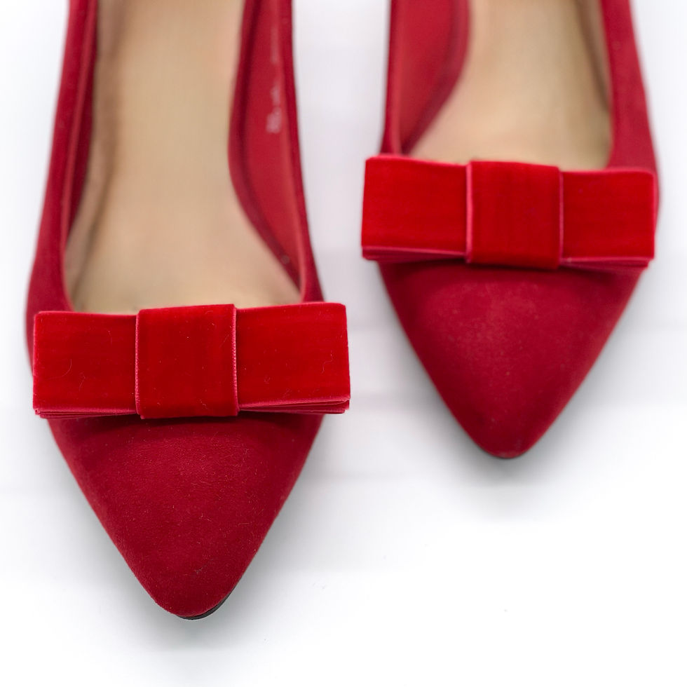 Velvet Ribbon Bow Shoe Clips | 4 Colors