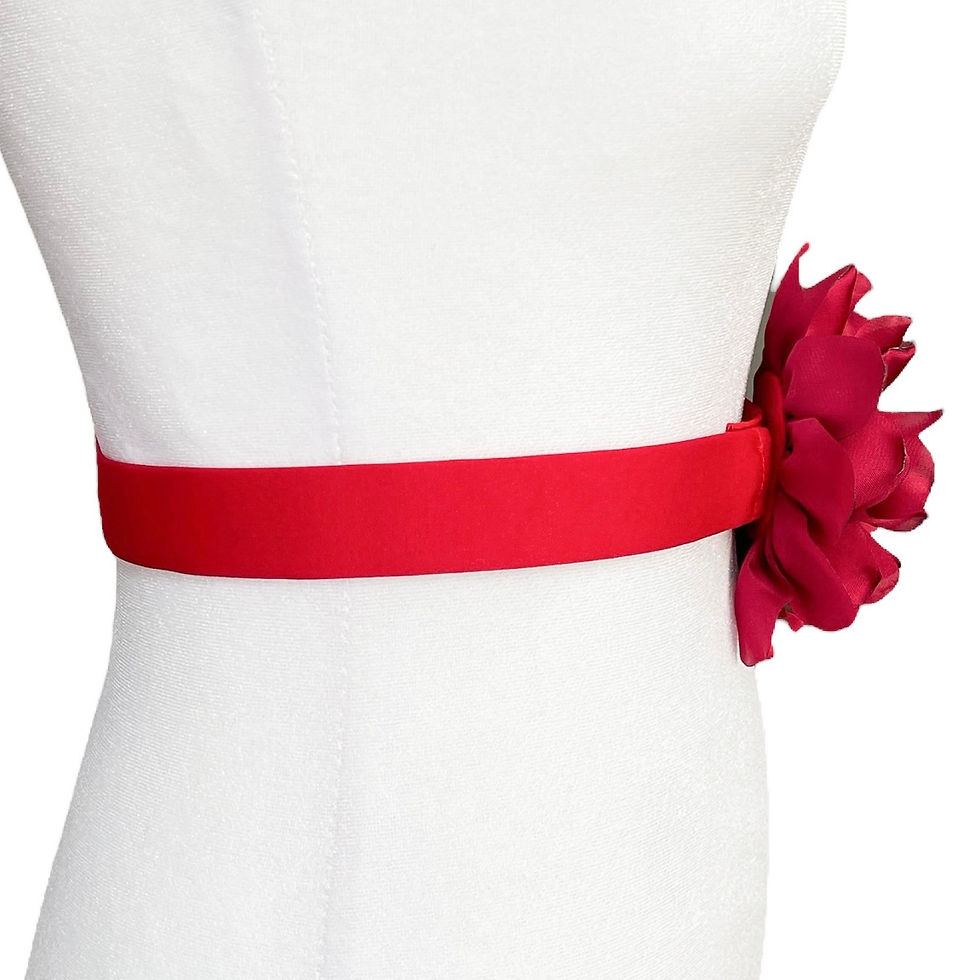 Thumbnail: The Fleur Belt | 4 Colors | Flower | Floral | Formal Belt | Spring Belt | Easter Belt | Unique Belt | Baby Shower Belt