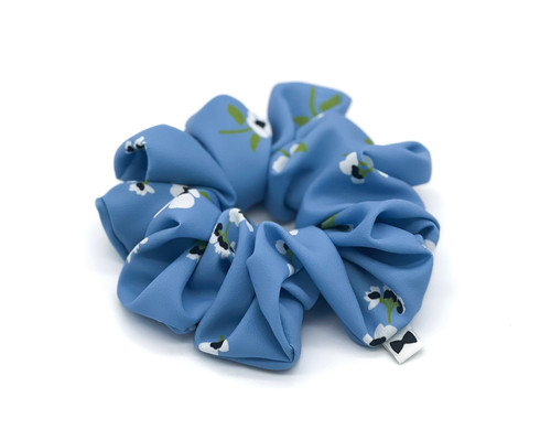 Blue Flower Scrunchies | 2 Sizes | Melissa Velia