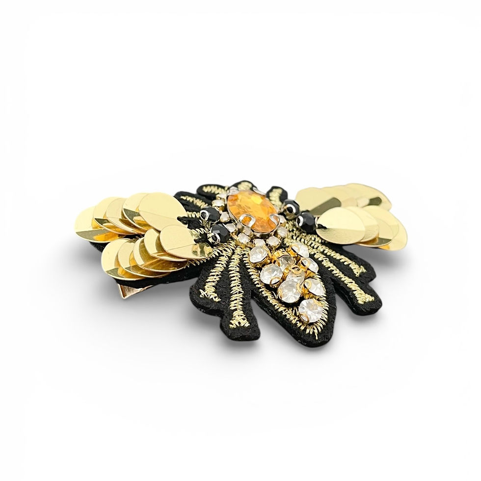 Thumbnail: Rhinestones and Sequins Bee Hair Clip | Alligator Clip | Mini Me | Statement Hair Piece