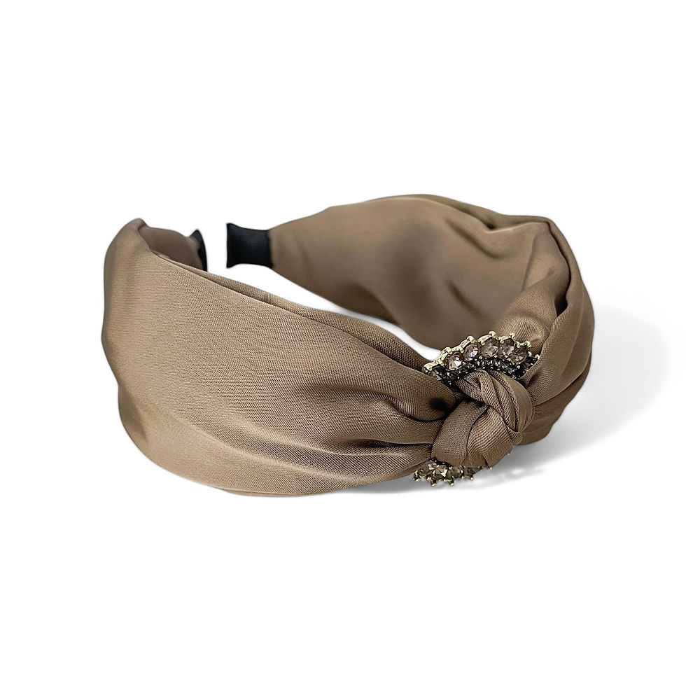 Thumbnail: Vintage Satin Headbands with Rhinestones | 3 Colors