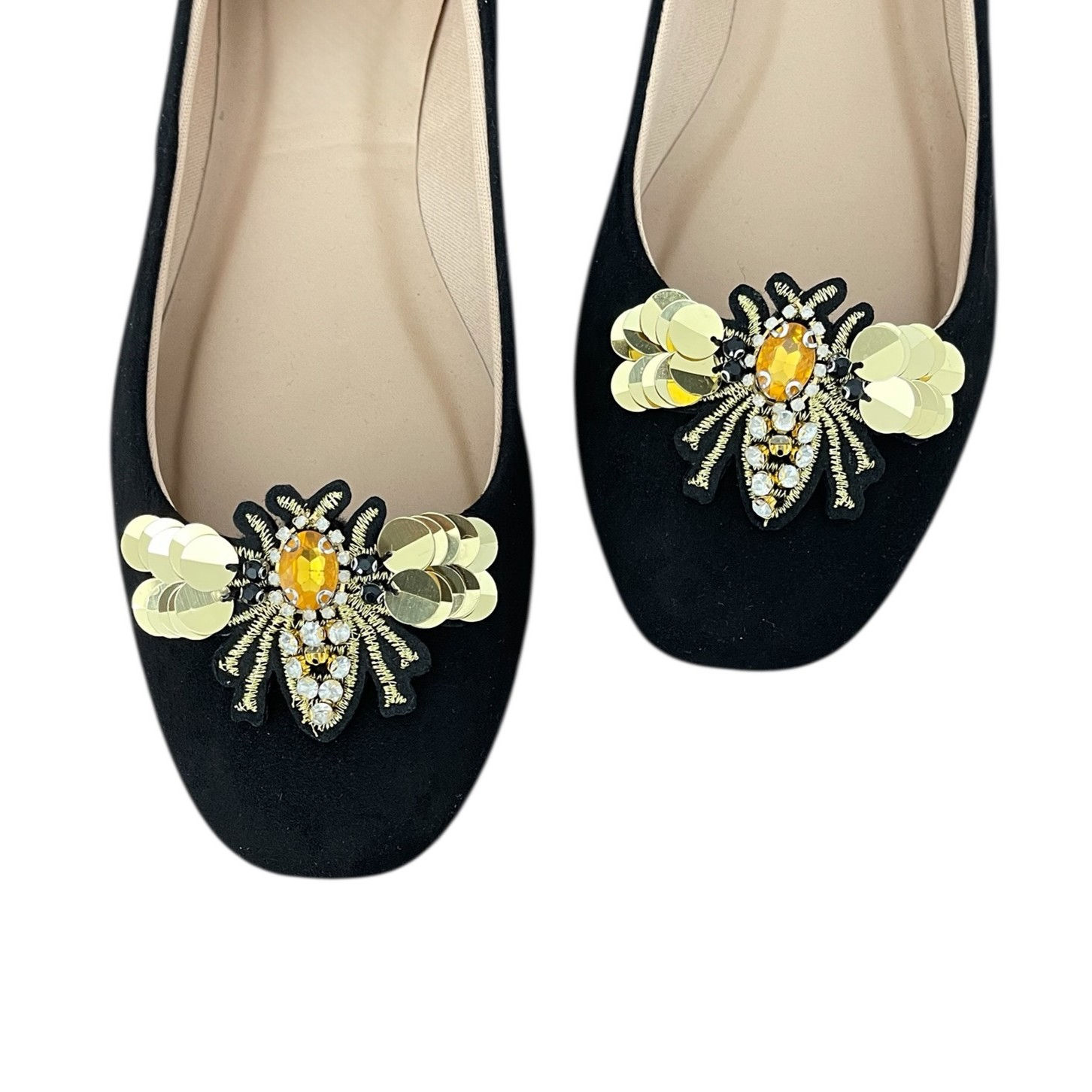 Golden Honey Bee Shoe Clips | Rhinestones | Unique Gift | Formal Shoes | Stocking Stuffers