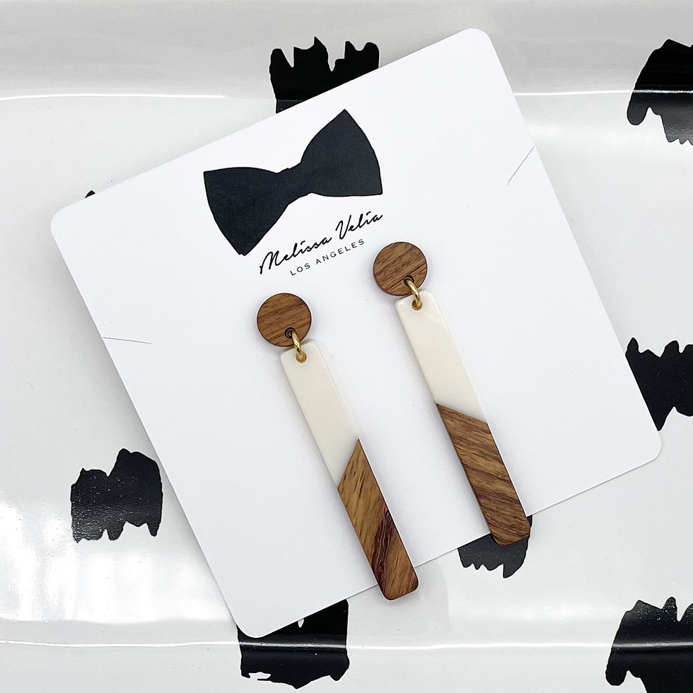Thumbnail: Wooden Bar Minimalist Earrings