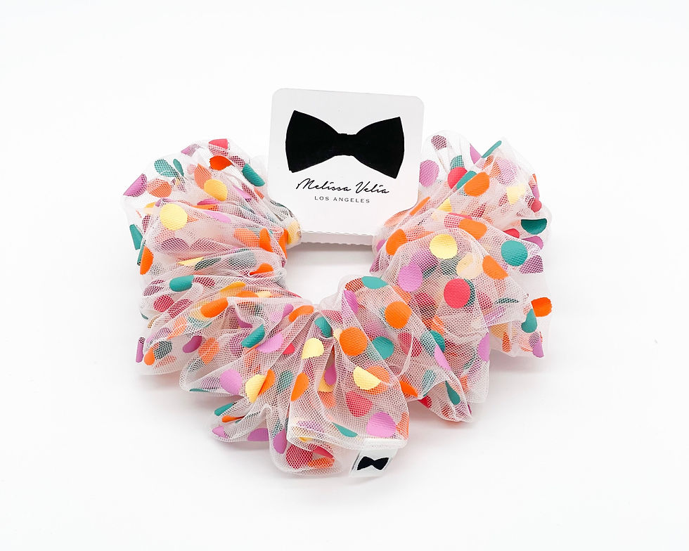 Thumbnail: Colorful Confetti Tulle Scrunchies | 2 Sizes
