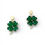 Thumbnail: Four Leaf Cover Earring | 14k Gold Plated | Green Clovers | Lucky Earrings | St. Patrick's Day