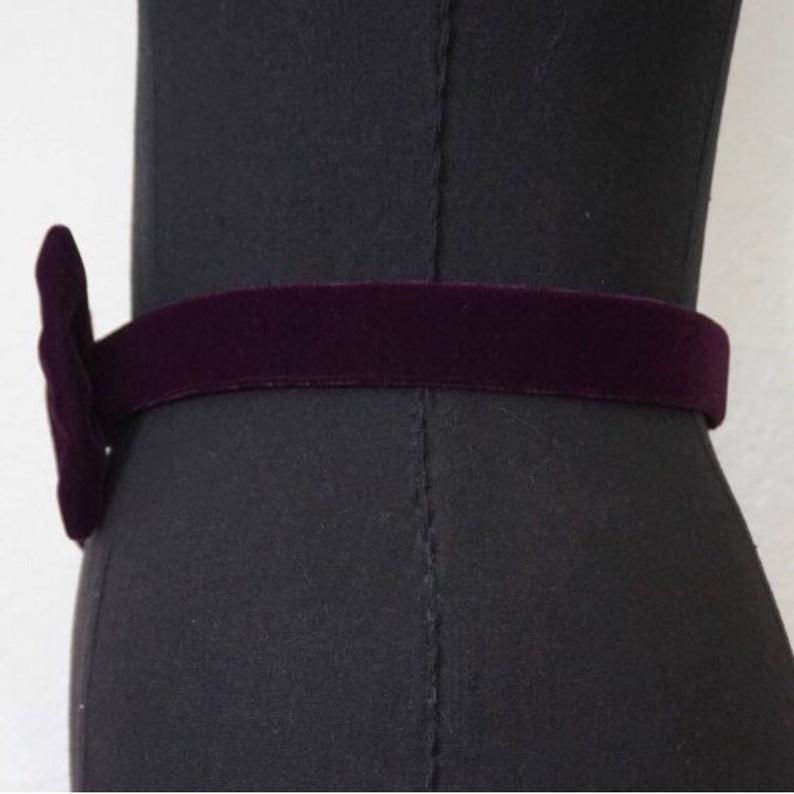 Thumbnail: Velvet Bow Belt | 5 COLORS | Black | Designer | Vintage Inspired | Bridal | Holiday | Formal | Evening belts