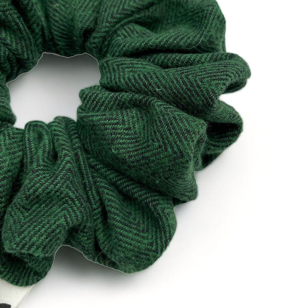 Thumbnail: Forest Herringbone Scrunchie | 2 Sizes
