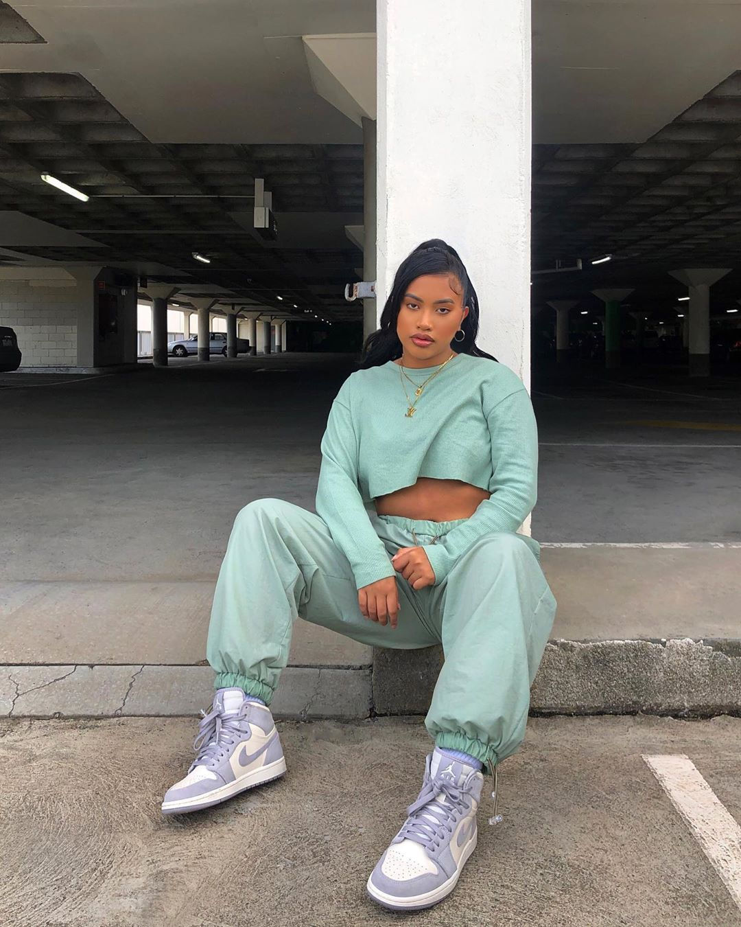 Crop top + Sweatpants Set