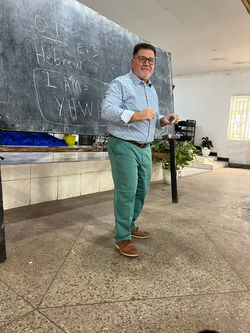 Glenn teaching blackboard