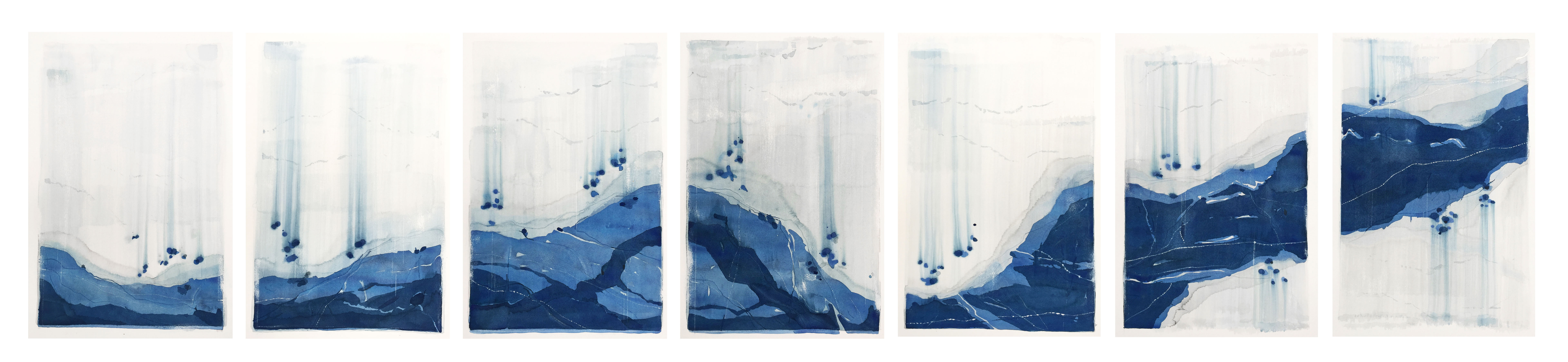 Stefan Gevers_Blue River_watercolour_76x