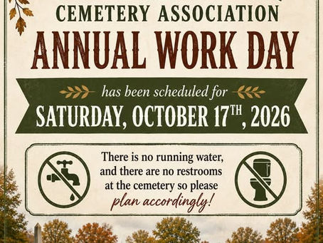 Williams Creek Cemetery Association Annual Work Day 