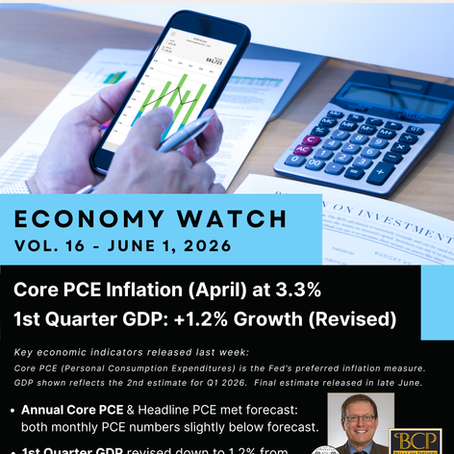 Economy Watch: April 2026 Core PCE Inflation and Revised Q1 GDP Update