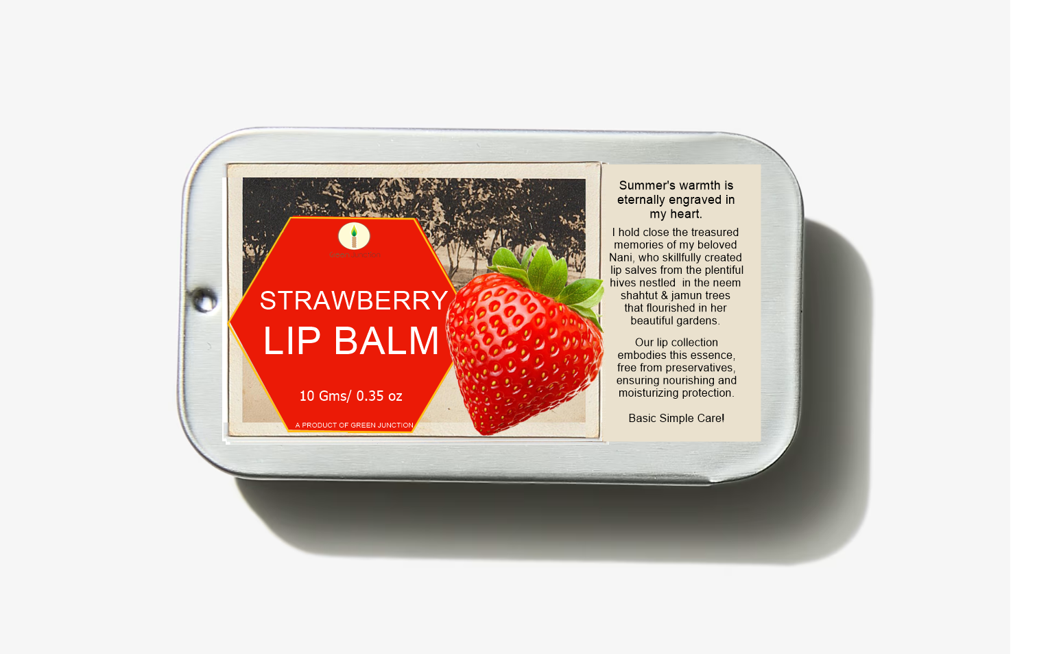 ग्रीन जंक्शन टिंटेड स्ट्रॉबेरी लिप बाम 10 ग्राम