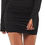 Miniatura: Women's Long Sleeve Draped Mini Dress
