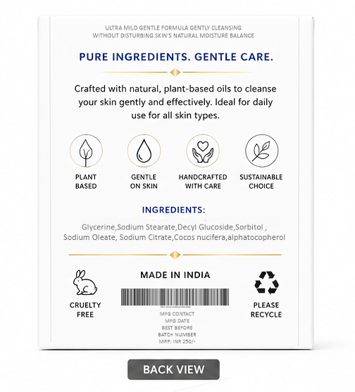 Thumbnail: Unscented Glycerine Soap - Set of 4 Soap - (75  g each) ISO Lab Certified Soap