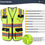 Miniatura: Reflective Safety Vests for Men Women High Visibility Vest with Pockets