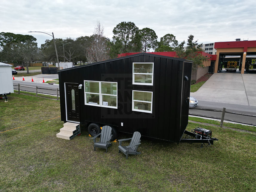 tiny home 245 sq ft in steel frame system with one bedroom