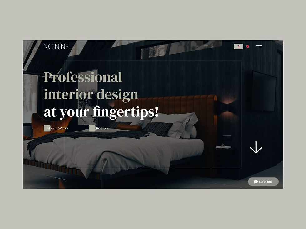 Rhea Creatives tarafından No Nine Studio Mimarlık ve İç Tasarım Web Sitesi - Lüks Portfolyo Düzeni