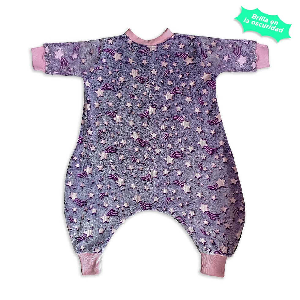 Miniatura: Flannel Fluorescente Estrellas Morado