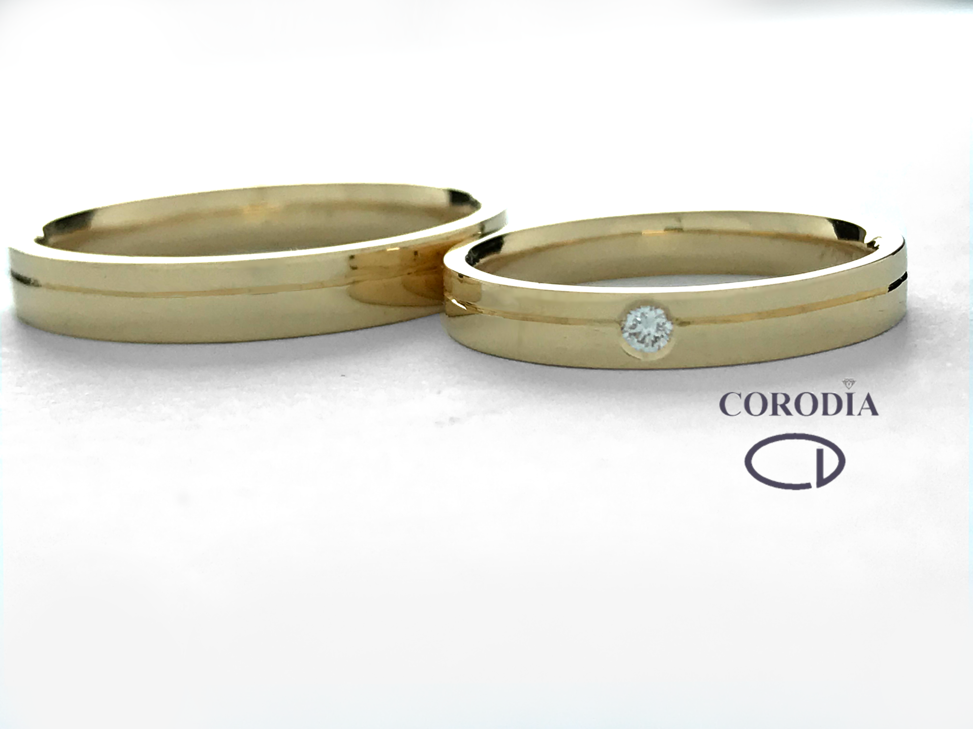 Alianza oro 18k linea 3,00 x 1,70 mm