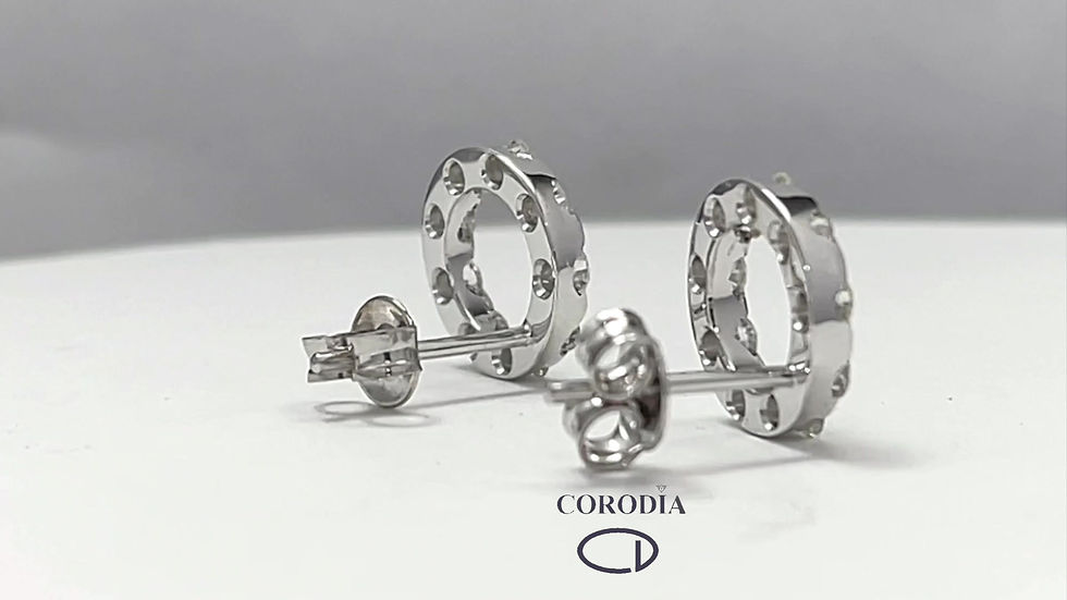 Miniatura: Pendientes Aro con Brillantes