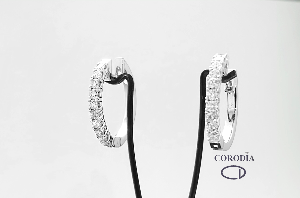 Pendientes Oro Blanco con Brillantes