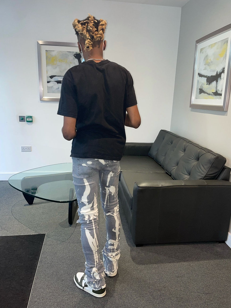 Thumbnail: 004 SUIGENERIS STORMCLOUD GREY STACKED DENIM JEANS